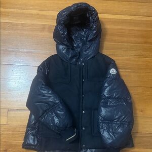 Moncler Navy Down Jacket with Hood